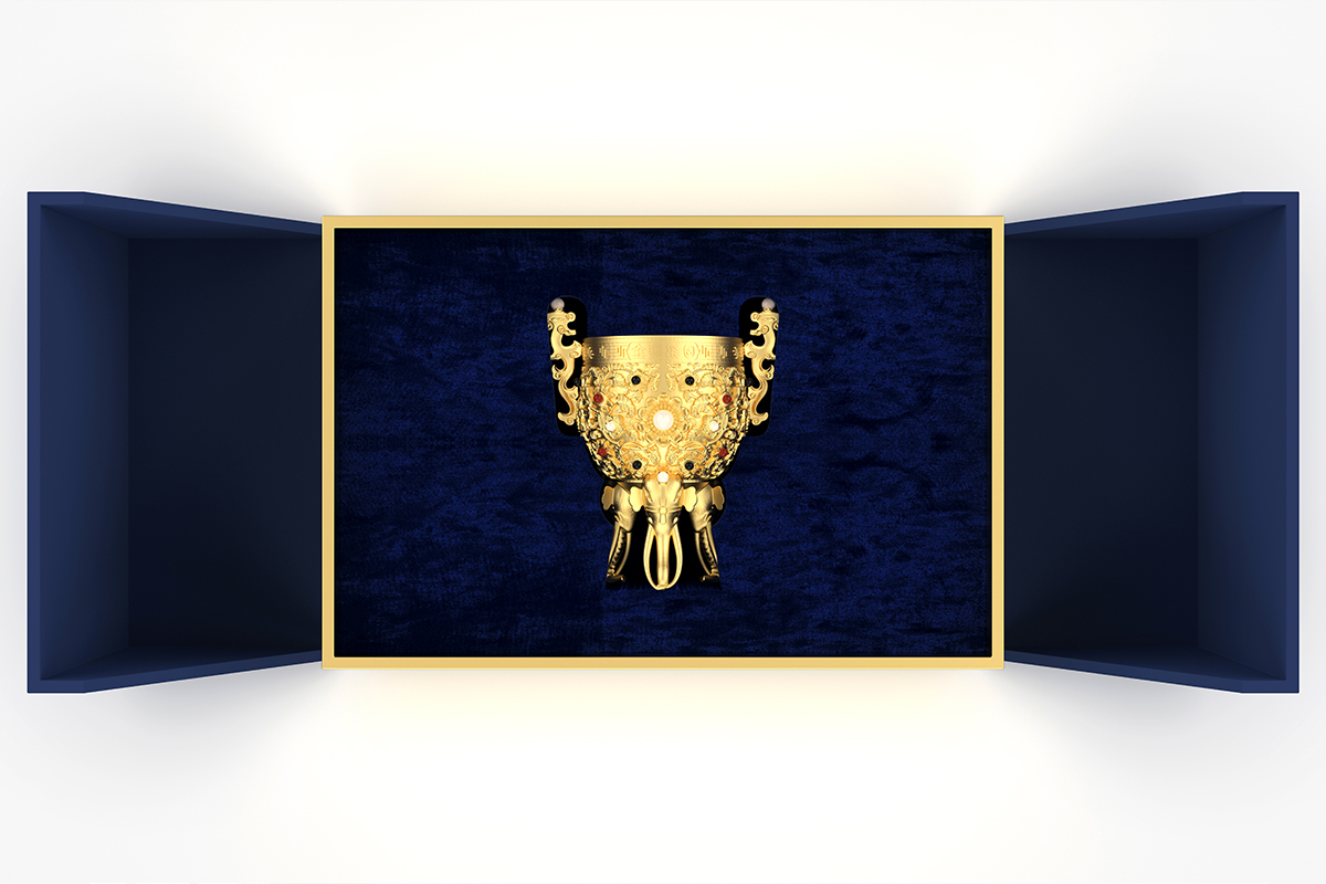 商務(wù)隨手禮金甌永固杯包裝打開(kāi)方式